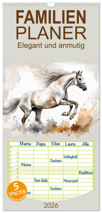 Elegant und anmutig (CALVENDO Familienplaner 2026)