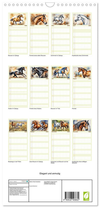 Elegant und anmutig (CALVENDO Familienplaner 2026)