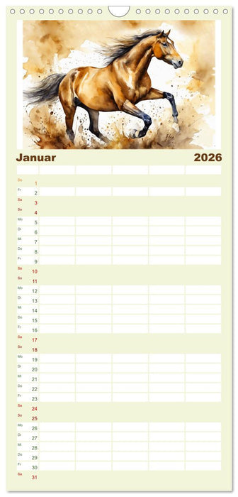 Elegant und anmutig (CALVENDO Familienplaner 2026)