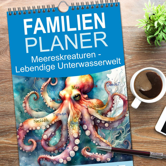 Meereskreaturen - Lebendige Unterwasserwelt (CALVENDO Familienplaner 2026)