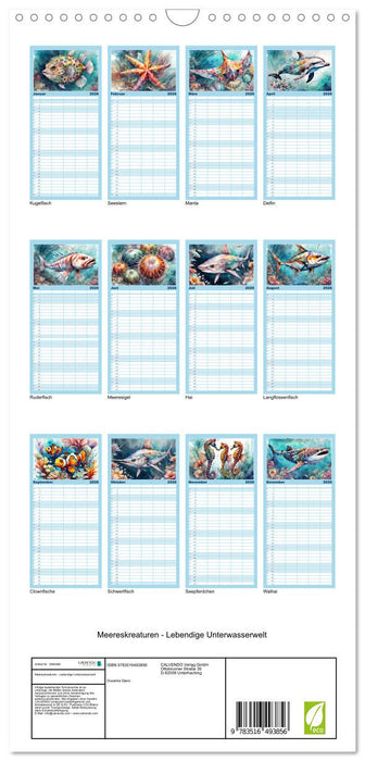 Meereskreaturen - Lebendige Unterwasserwelt (CALVENDO Familienplaner 2026)