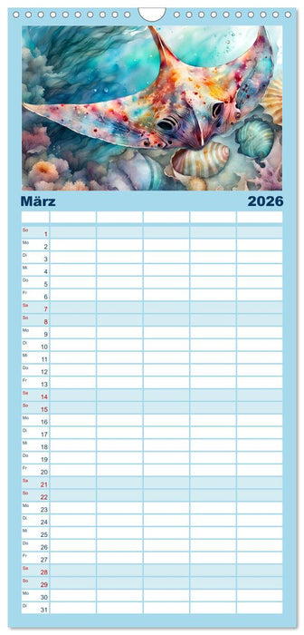 Meereskreaturen - Lebendige Unterwasserwelt (CALVENDO Familienplaner 2026)