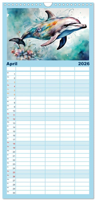 Meereskreaturen - Lebendige Unterwasserwelt (CALVENDO Familienplaner 2026)