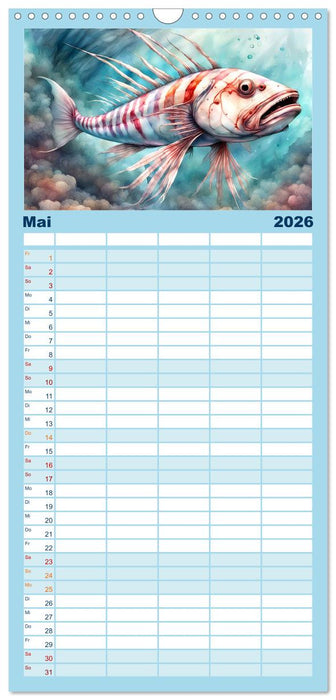 Meereskreaturen - Lebendige Unterwasserwelt (CALVENDO Familienplaner 2026)