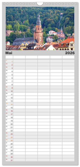 Mein Heidelberg - Unterwegs zwischen Neckar und Altstadt (CALVENDO Familienplaner 2026)