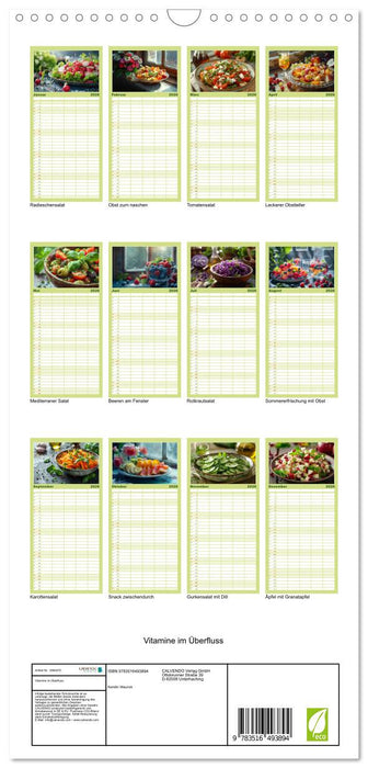 Vitamine im Überfluss (CALVENDO Familienplaner 2026)