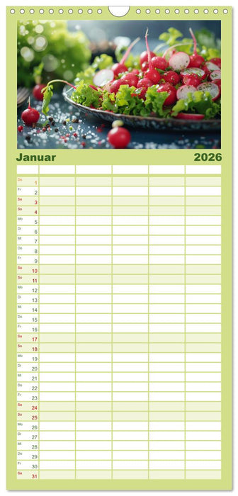 Vitamine im Überfluss (CALVENDO Familienplaner 2026)