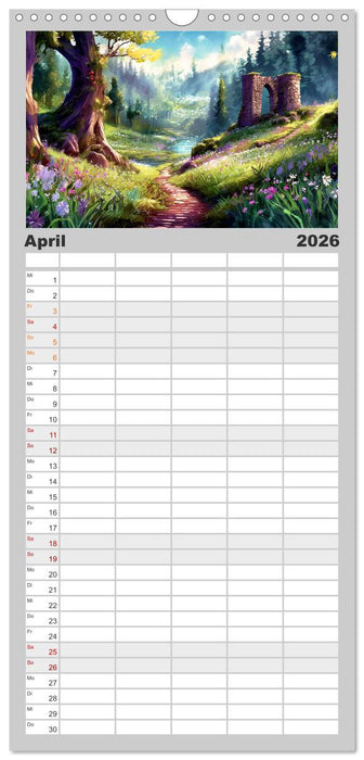 Landschaften im Jahreskreis (CALVENDO Familienplaner 2026)