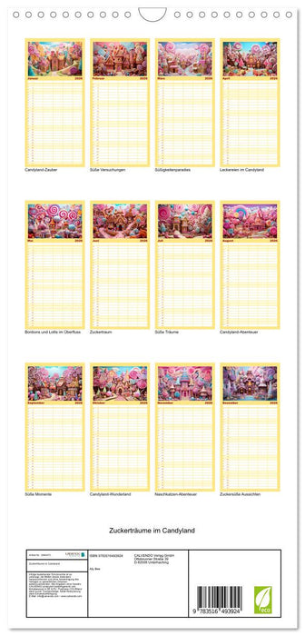 Zuckerträume im Candyland (CALVENDO Familienplaner 2026)