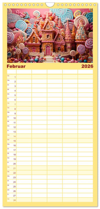 Zuckerträume im Candyland (CALVENDO Familienplaner 2026)