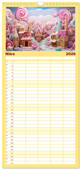 Zuckerträume im Candyland (CALVENDO Familienplaner 2026)