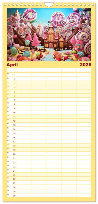 Zuckerträume im Candyland (CALVENDO Familienplaner 2026)