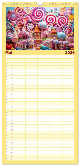 Zuckerträume im Candyland (CALVENDO Familienplaner 2026)