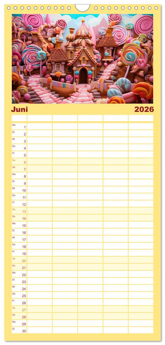 Zuckerträume im Candyland (CALVENDO Familienplaner 2026)