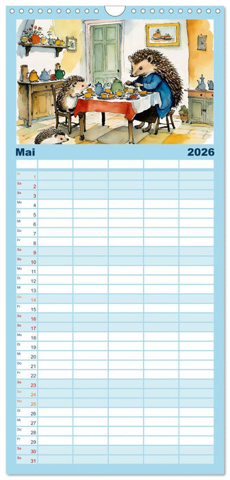 Bei Familie Igel (CALVENDO Familienplaner 2026)