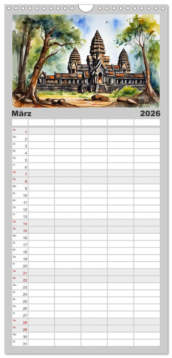 Sehenswertes rund um die Welt (CALVENDO Familienplaner 2026)