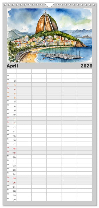 Sehenswertes rund um die Welt (CALVENDO Familienplaner 2026)