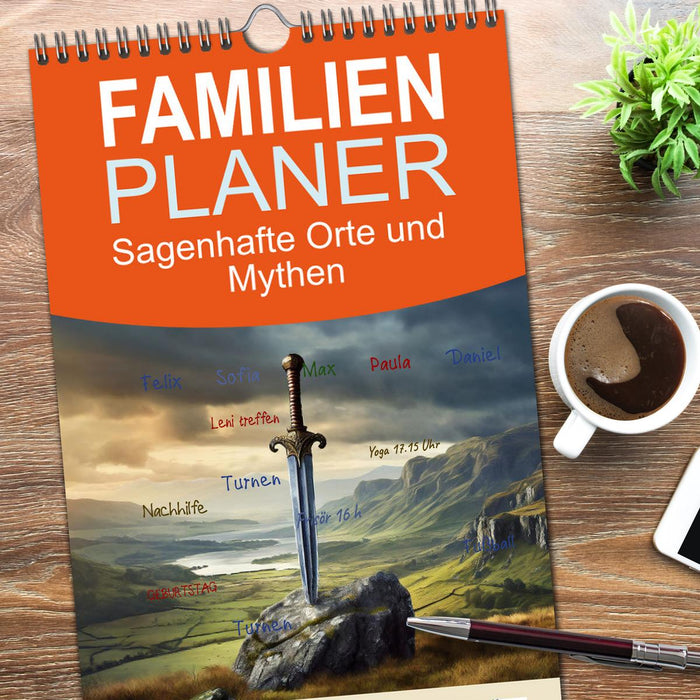 Sagenhafte Orte und Mythen (CALVENDO Familienplaner 2026)