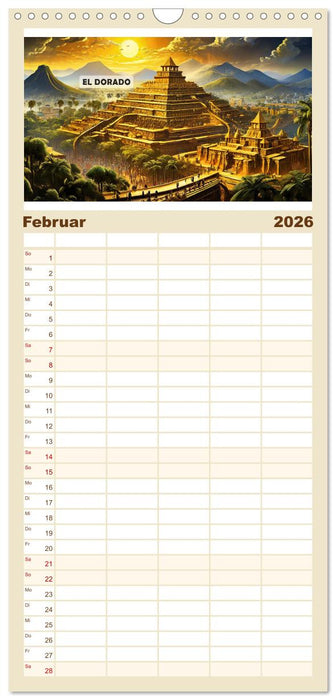 Sagenhafte Orte und Mythen (CALVENDO Familienplaner 2026)