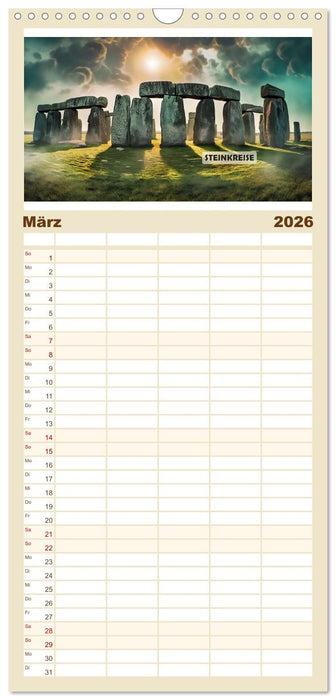 Sagenhafte Orte und Mythen (CALVENDO Familienplaner 2026)