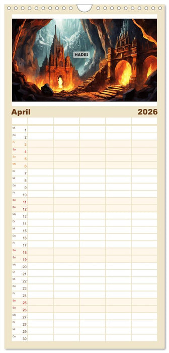 Sagenhafte Orte und Mythen (CALVENDO Familienplaner 2026)