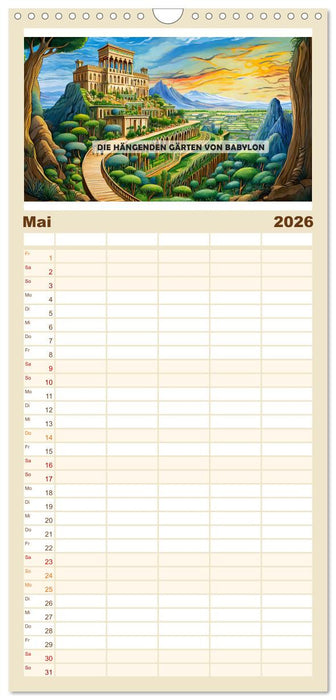 Sagenhafte Orte und Mythen (CALVENDO Familienplaner 2026)