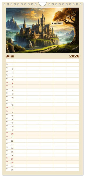 Sagenhafte Orte und Mythen (CALVENDO Familienplaner 2026)