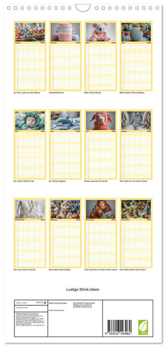 Lustige Strick-Ideen (CALVENDO Familienplaner 2026)