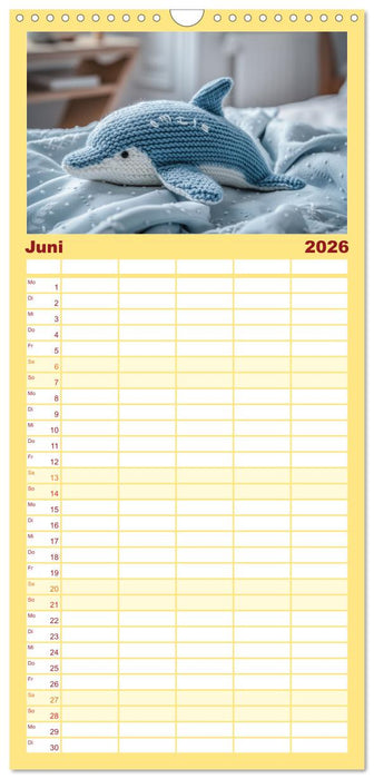 Lustige Strick-Ideen (CALVENDO Familienplaner 2026)