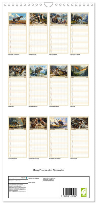 Meine Freunde sind Dinosaurier (CALVENDO Familienplaner 2026)