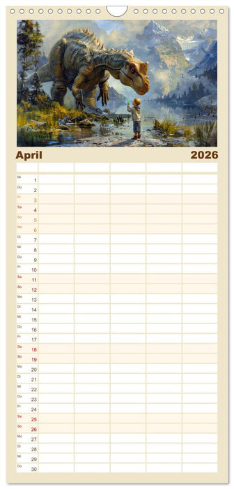 Meine Freunde sind Dinosaurier (CALVENDO Familienplaner 2026)