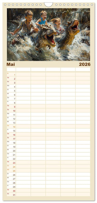 Meine Freunde sind Dinosaurier (CALVENDO Familienplaner 2026)