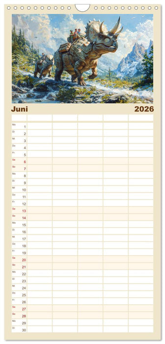 Meine Freunde sind Dinosaurier (CALVENDO Familienplaner 2026)
