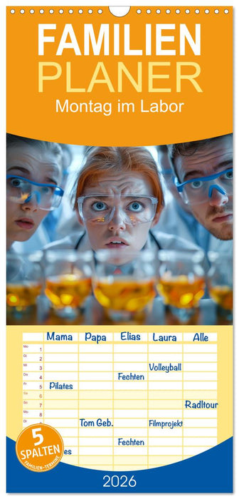 Montag im Labor (CALVENDO Familienplaner 2026)