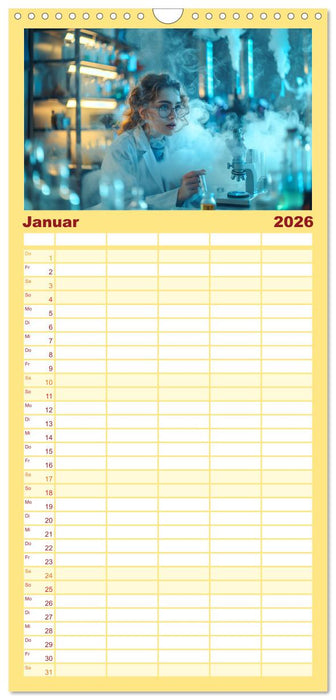 Montag im Labor (CALVENDO Familienplaner 2026)