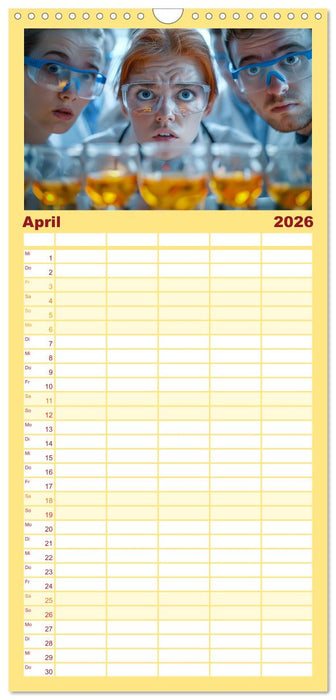 Montag im Labor (CALVENDO Familienplaner 2026)