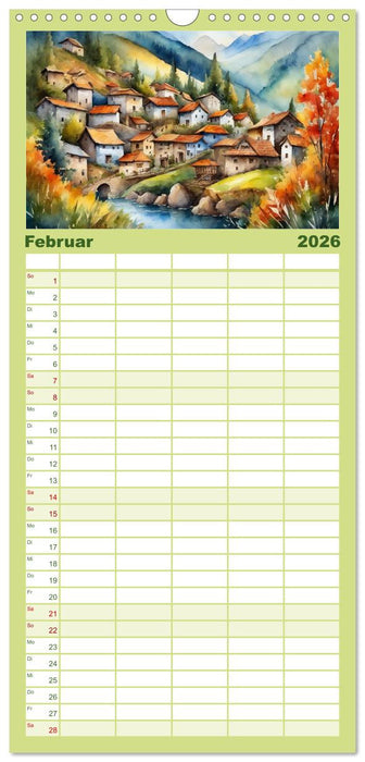 Sehnsucht Berge (CALVENDO Familienplaner 2026)