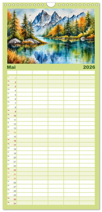 Sehnsucht Berge (CALVENDO Familienplaner 2026)