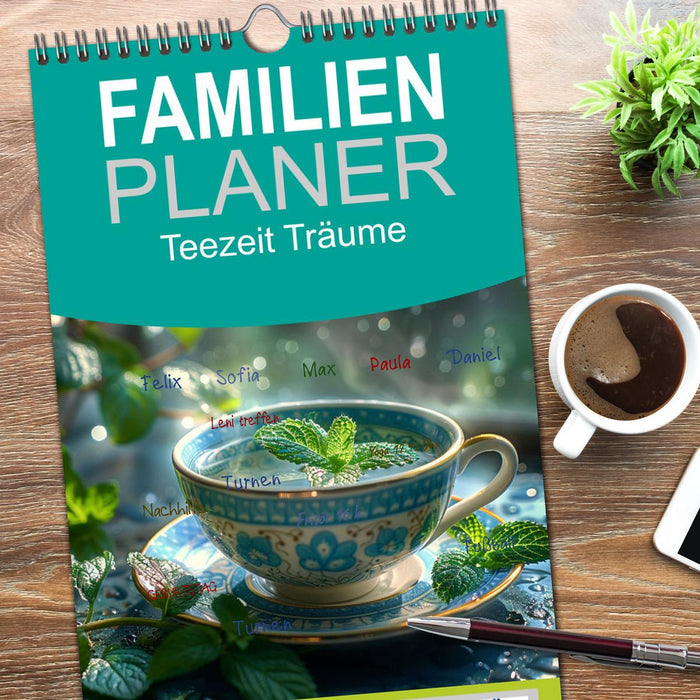 Teezeit Träume (CALVENDO Familienplaner 2026)