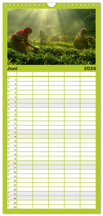 Teezeit Träume (CALVENDO Familienplaner 2026)