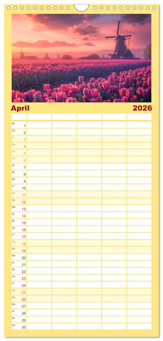 Märchenhaft Windmühlen (CALVENDO Familienplaner 2026)