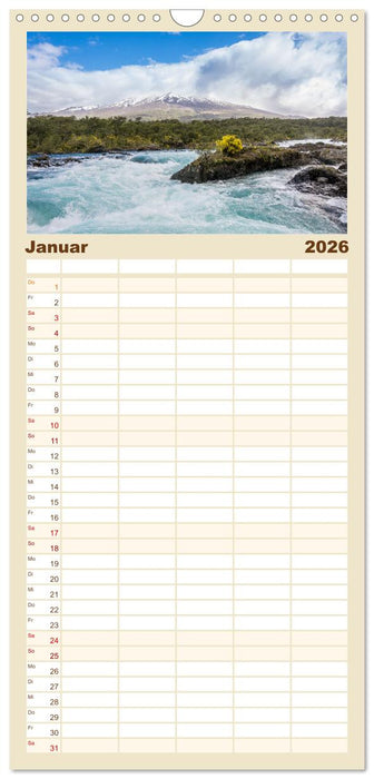 Patagonien - Eine Landschaft der Kontraste (CALVENDO Familienplaner 2026)