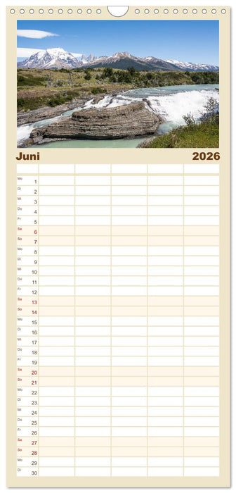 Patagonien - Eine Landschaft der Kontraste (CALVENDO Familienplaner 2026)