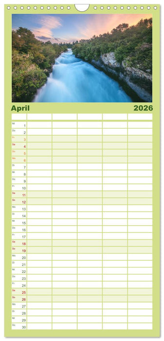 Neuseeland - Traumreise ans Ende der Welt (CALVENDO Familienplaner 2026)