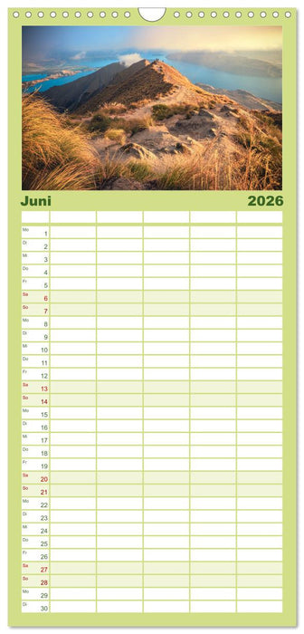 Neuseeland - Traumreise ans Ende der Welt (CALVENDO Familienplaner 2026)