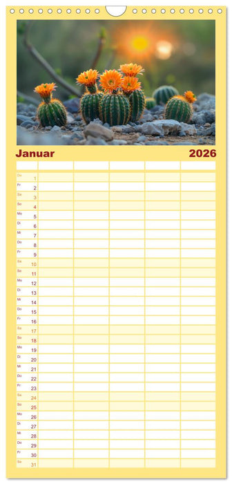 Kaktussi (CALVENDO Familienplaner 2026)