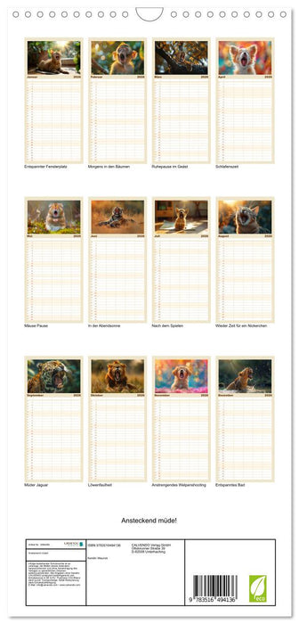 Ansteckend müde! (CALVENDO Familienplaner 2026)