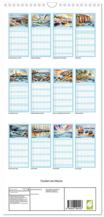 Facetten des Meeres (CALVENDO Familienplaner 2026)