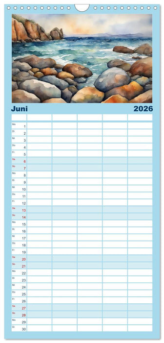 Facetten des Meeres (CALVENDO Familienplaner 2026)