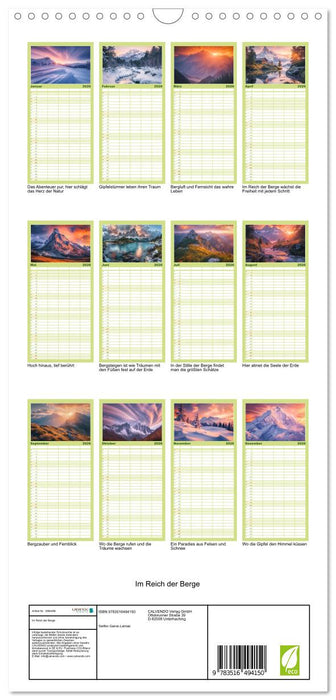 Im Reich der Berge (CALVENDO Familienplaner 2026)